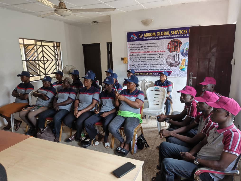 Training and induction of staff for cleaning services at AEDC's Facilities